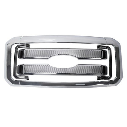 Solid Spare For 2011-2016 Ford F250 F350 Super Duty Chrome Grille Grill Full Overlay Cover