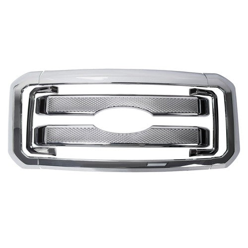 Solid Spare For 2011-2016 Ford F250 F350 Super Duty Chrome Grille Grill Full Overlay Cover