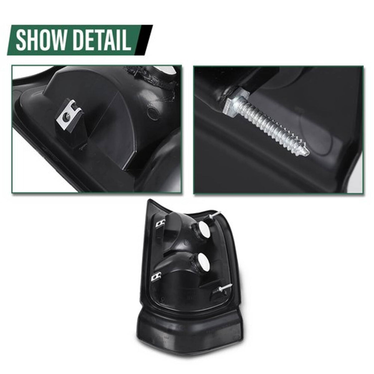 Solid Spare Fit For 1994-2002 Dodge Ram 1500 2500 3500 Red Smoke Tail Lights Brake Lamps
