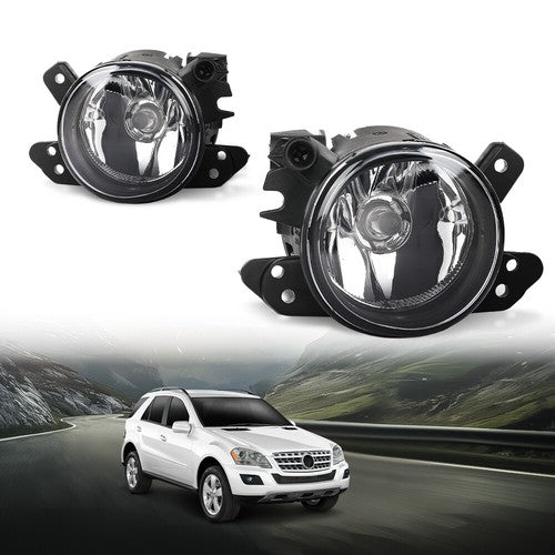 Solid Spare Halogen Fog Lights Driving Lamps Left+Right Fit For 2006-2014 Mercedes-Benz