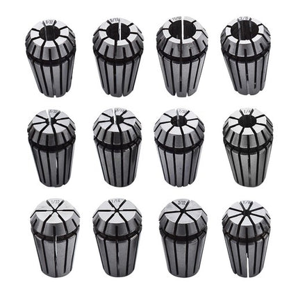 Solid Spare 12Pcs ER16 1/32"-3/8" Spring Collet Set For CNC Milling Lathe Tool