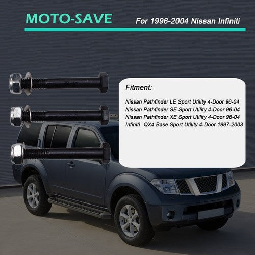 Solid Spare 2.5" Front + Rear Lift Kit Black For 1996-2004 Nissan Pathfinder Infiniti QX4