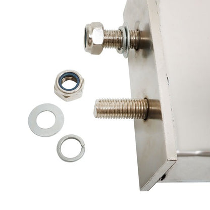 Solid Spare Stainless Steel 30" Mud Flap Hanger w/ Light Cutouts Spring Loaded 2 1/2 Pattern