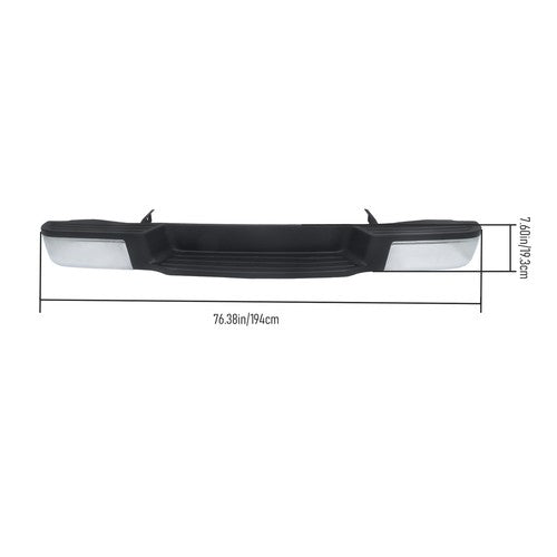 Solid Spare For Nissan NV1500 NV2500 2012-2021 Steel Chrome Rear Step Bumper W/o Sensor Hole