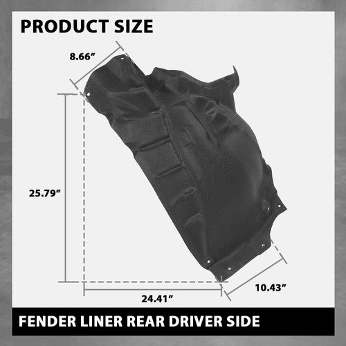 Solid Spare Fit For 2017-2023 Audi Q7 Rear Left Side Fender Liner Splash Shield 4M0821191G
