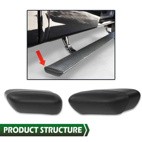 Solid Spare Fit For 2004-2014 Ford F-150 Pickup Running Board Side Step Bar End Cap Pair Set