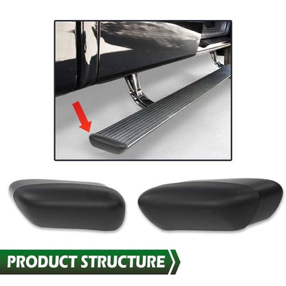 Solid Spare Fit For 2004-2014 Ford F-150 Pickup Running Board Side Step Bar End Cap Pair Set