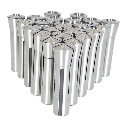 Solid Spare Collet Set Fractional 1/16" To 3/4" High Precision For Bridgeport 23 PCS R8 NEW