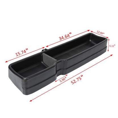 Solid Spare For 2015-2025 Ford F150 F250 F350 F450 SuperCrew/Crew Cab Underseat Storage Box