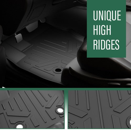 Solid Spare Fit For 2014-2021 Ford Transit Connect All Weather TPE Floor Mats 1st Row Liner