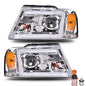 Solid Spare Fit For 04-08 Ford F-150/Lincoln Mark LT Clear Lens LED DRL Projector Headlights