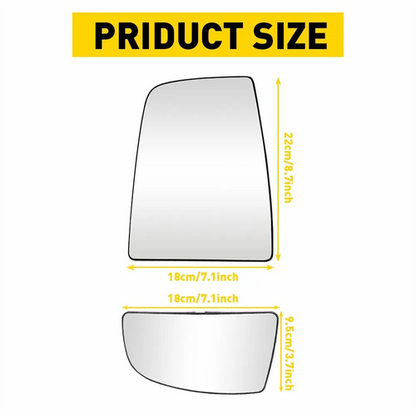 Upper+Lower Mirror Glass Left Driver Side For 2015-21 Ford Transit 150 250 350