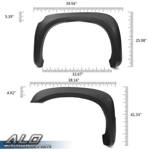 Solid Spare Set of 4 Factory Style Fender Flares Fit For 2005-2011 Dodge Dakota Matte Black