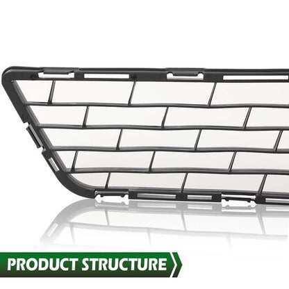 Solid Spare Fit For 2013-2015 Nissan Sentra Front Bumper Lower Grille Grill Cover Black