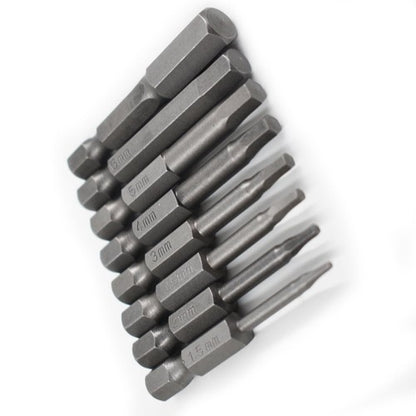 Solid Spare Quick Change Connect Impact Driver Drill Metric 8pcs Hex Head Allen Bit Set