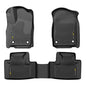 Solid Spare Fit For 16-24 Jeep Grand Cherokee Dodge Durango All Weather TPE Floor Mats Liner
