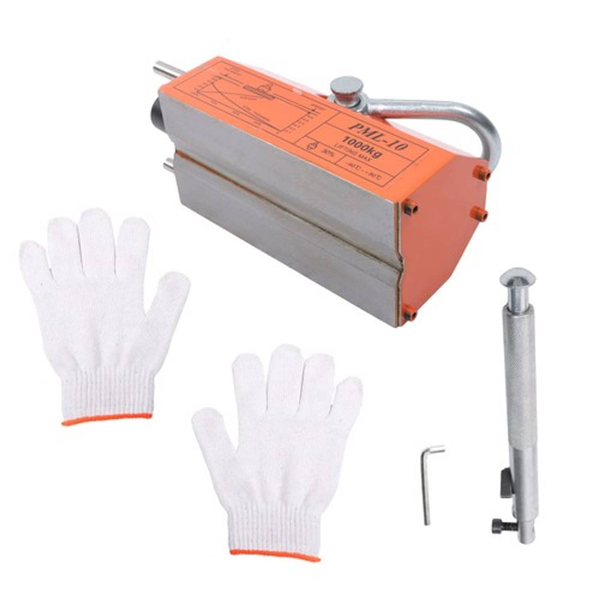 Solid Spare Neodymium Hoist 2200Lbs/1000kg Magnetic Lifter Lifting Magnet 2 Safety Factor