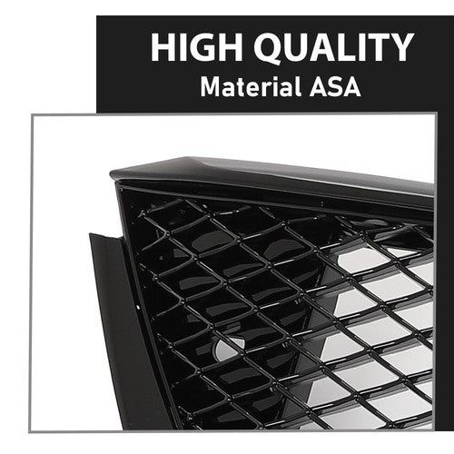 Solid Spare Front Bumper Hood Mesh Grille Grill Black Fit For 2020-2024 Cadillac CT5
