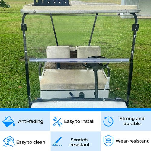 Solid Spare For EZGO Marathon Golf Cart Windshield Clear 1986-1994.5 Gas & Electric Model