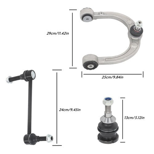 Solid Spare For Mercedes-Benz GL450 ML350 6 pcs Front Upper Control Arm w/ Ball Joint Kit