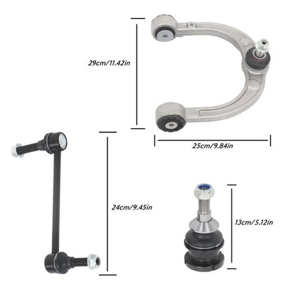 Solid Spare For Mercedes-Benz GL450 ML350 6 pcs Front Upper Control Arm w/ Ball Joint Kit