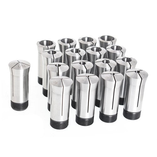 Solid Spare 1/16 - 1-1/16" 5C Round Collet Set By 16th Harden 0006" TIR 17 Pack