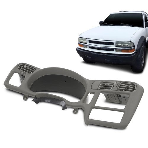 Solid Spare Fit For 98-05 Chevy S10 Blazer Jimmy Sonoma Double Din Dash Radio Cluster Bezel