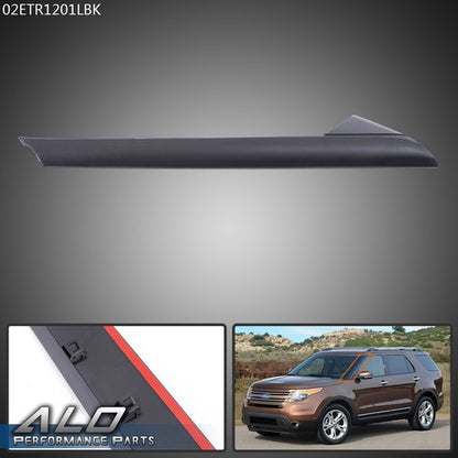 Solid Spare Fit For 2011-2019 Ford Explorer Left Driver Side Windshield Outer Trim Molding