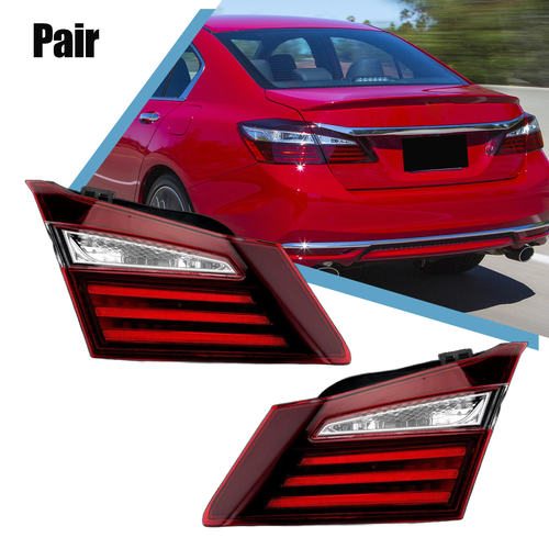 Pair Inner Tail Light For 2016-2017 Honda Accord Sedan Driver and Passenger Side