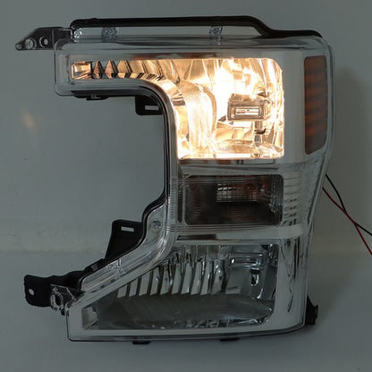 Solid Spare 1PCS LH Headlight Assembly Fit For Ford F250 F350 F450 2020-2022 Halogen Chrome