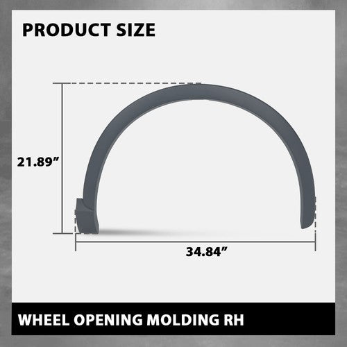 Solid Spare Fit For 2015-2018 Audi Q3 Front Fender Flare Wheel Arch Molding Trim Left+Right