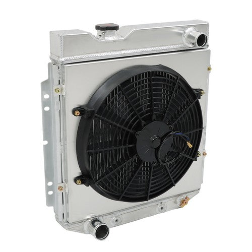 Solid Spare For 61-65 Econoline Comet Mercury Comet 3 Row Radiator+Shroud+Electric Fan+Relay