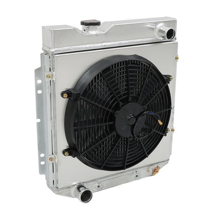 Solid Spare For 61-65 Econoline Comet Mercury Comet 3 Row Radiator+Shroud+Electric Fan+Relay