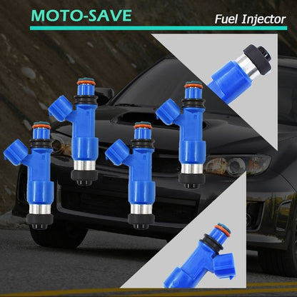 Solid Spare 4x Dark Blue 560cc Fuel Injector For Subaru WRX / STI 16611-AA720 2.5L