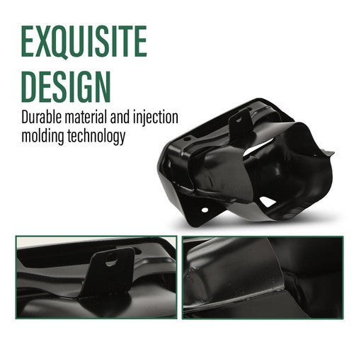 Solid Spare Fit For 19-2024 Chevy Silverado GMC Sierra 1500 Exhaust Tips Bezels Gloss Black