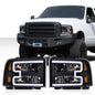 Solid Spare Fit For 2005-2007 Ford F250 F350 F450 F550 Super Duty LED Conversion Headlights