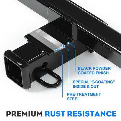 Solid Spare Class 3 Trailer Hitch 2'' Tow Receiver For Toyota RAV4 2019-2023 Powder Coated