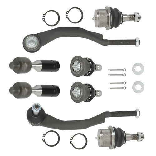 Solid Spare For Chevrolet GMC 2002-07 V8/L6 8× Inner&Outer Tie Rods Upper Lower Ball Joints