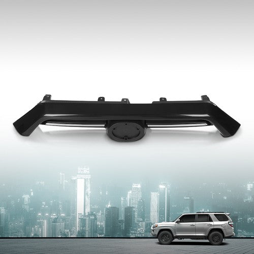 Solid Spare Front Bumper Upper Grille w/ Chrome Trim Fit For 2021-2024 Toyota 4Runner