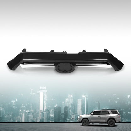 Solid Spare Front Bumper Upper Grille w/ Chrome Trim Fit For 2021-2024 Toyota 4Runner