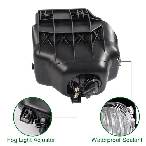 Solid Spare Amber/Chrome Headlights+Fog Lights Fit For 2003-2007 Chevy Silverado Avalanche