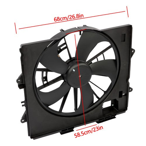 Solid Spare Radiator Condenser Cooling Fan Assembly 622930 For Cadillac STS 2009-2010 2011