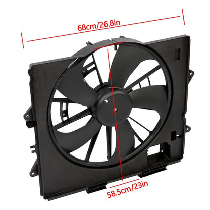 Solid Spare Radiator Condenser Cooling Fan Assembly 622930 For Cadillac STS 2009-2010 2011