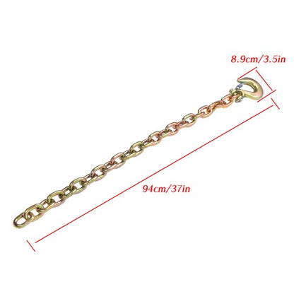 Solid Spare 3/8"×35" 2 Pcs G70 26400Lbs Trailer Safety Chain With Clevis Slip Hook