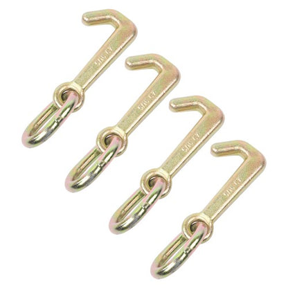Solid Spare 4 Pack 5/16 Inch G70 Mini J Hook Hook 5400 Lbs Working Load Limit Towing Hooks