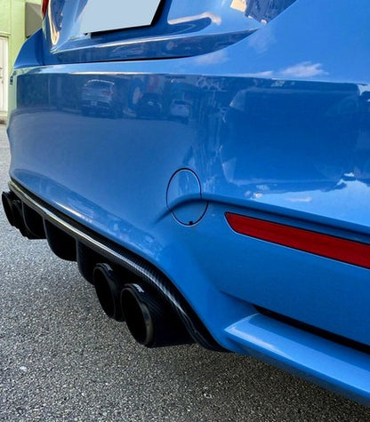 Solid Spare Carbon Fiber Style Rear Bumper Diffuser valance for BMW F80 M3 F82 M4 15-18