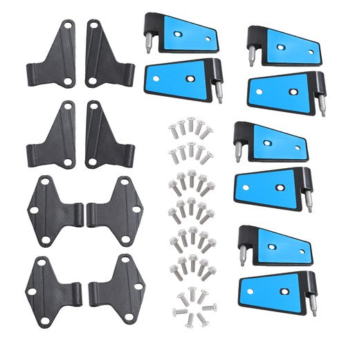 Solid Spare Suitable For Jeep Wrangler 2007-2018 Black Body Door Hinge Replacement Set 16pcs