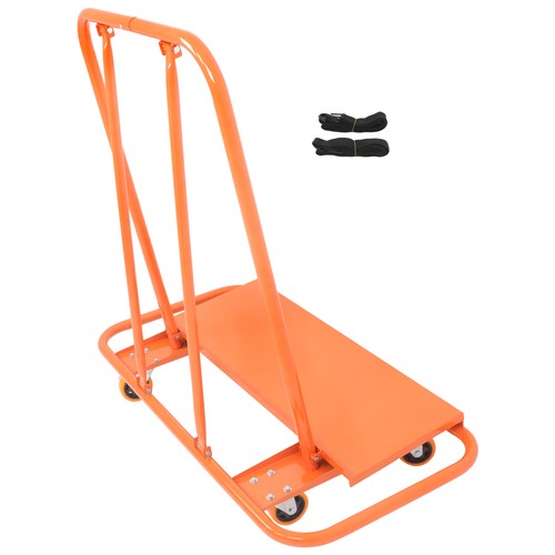 Solid Spare Heavy Duty Drywall Sheet Cart with Safety Belts, 3000 LBS Steel Panel Dolly
