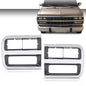 Solid Spare Fit For 1992-1995 Chevrolet G10 G20 G30 Silver Headlight Trim Bezel Left+Right