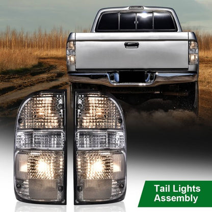 Solid Spare Fit For 01-04 Toyota Tacoma Smoke Tail Lights Brake Lamps Assembly w/ Bulbs
